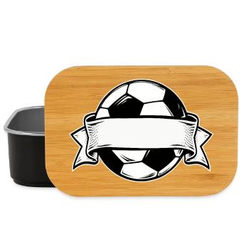 Fußball mit Banner - Lunch Box - Schwarz - Vorne