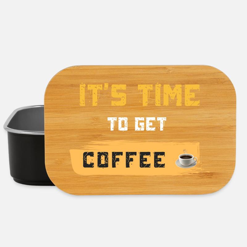 It's Time to Get Coffee - Lunch Box - black