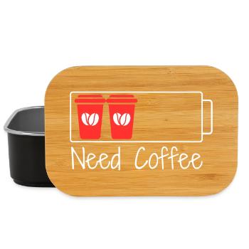 Caféine = 100 % de charge - Boîte à goûter - noir - Devant