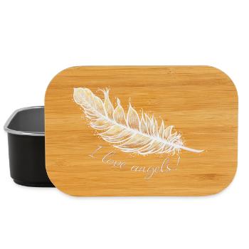 Angel feather Love - Sonja Ariel von Staden - Lunch Box - black - Front