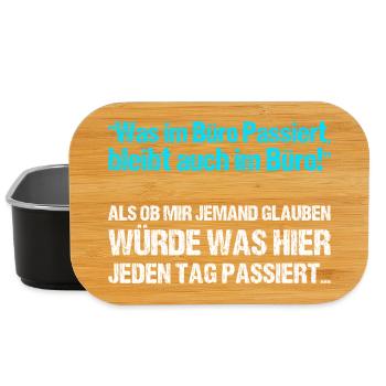Was im Büro Passiert bleibt auch im Büro - Lunch Box - Schwarz - Vorne