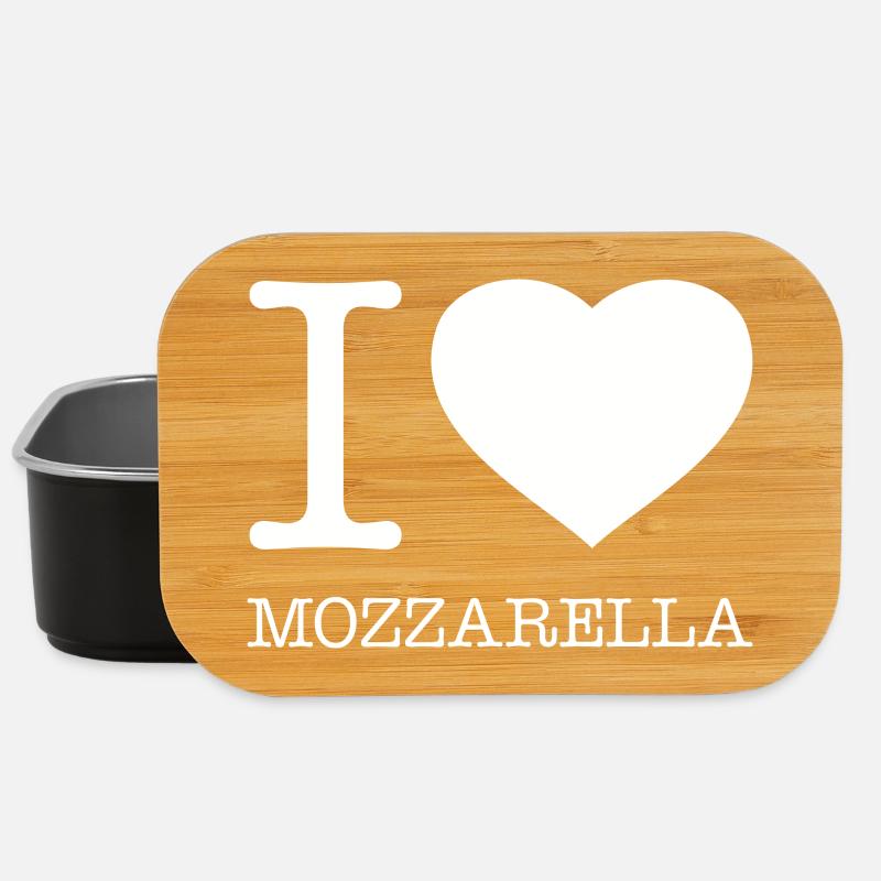 J’ADORE LA MOZZARELLA - Boîte à goûter - noir