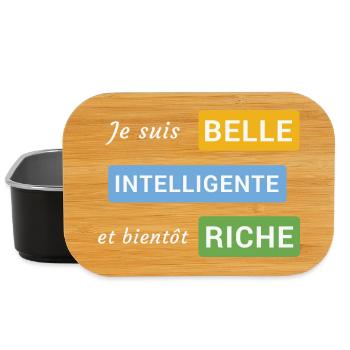 Je suis belle, intelligente et bientôt riche - Boîte à goûter - noir - Devant
