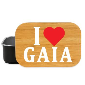 t-shirt I love Gaia t-shirt gift idea - Lunch Box - black - Front