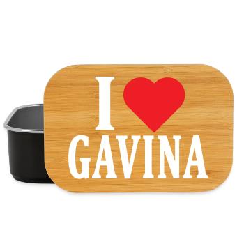 t-shirt I love Gavina t-shirt gift idea - Lunch Box - black - Front