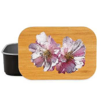 hübsche blumen fotos, japanische Kirschblüte - Lunch Box - Schwarz - Vorne