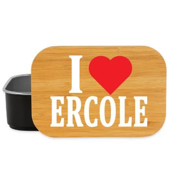 T-Shirt Ich liebe Ercole T-Shirt Geschenkidee - Lunch Box - Schwarz - Vorne