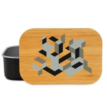 Perspective Construction Cube Dyeing Yourself Labyrinth 3D - Lunch Box - black - Front