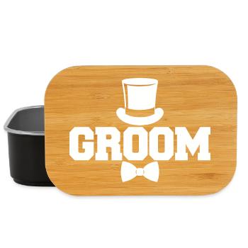 Groom Cool Matching Couple Wedding Party Mariage - Boîte à goûter - noir - Devant