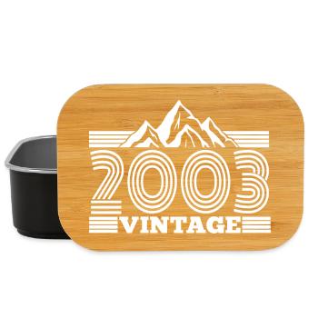 2003 Anniversaire Randonnée Montagne - Boîte à goûter - noir - Devant