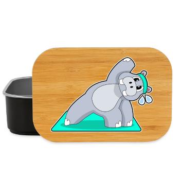 Nilpferd Yoga Fitness Gymnastik - Lunch Box - Schwarz - Vorne