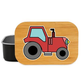 Country Life Tractor Farm Motor Vehicle Farmer - Lunch Box - black - Front