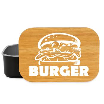 Burger Logo icon Illustration Icon Food Graphic - Lunch Box - black - Front