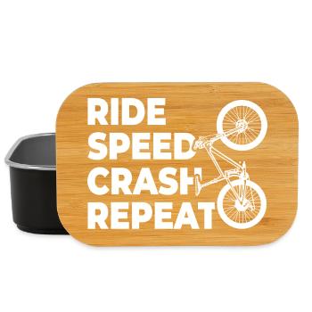 cyclisme, chute, répétition - Boîte à goûter - noir - Devant