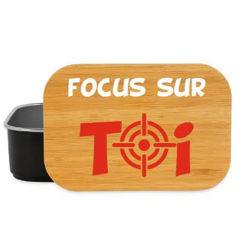 Focus sur toi (blanc) - Boîte à goûter - noir - Devant