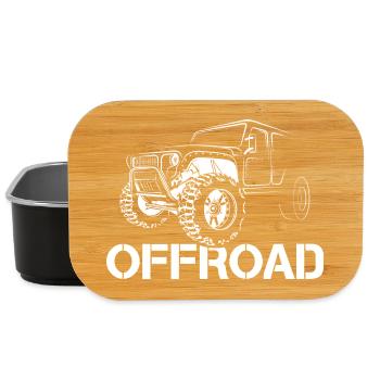 offroad Gelände 4x4 Berge Autos Symbol Grafik icon - Lunch Box - Schwarz - Vorne