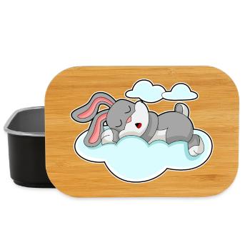 Nuages endormis de lapin - Boîte à goûter - noir - Devant