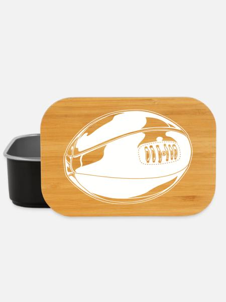Dessin de ballon de rugby - Boîte à goûter - noir