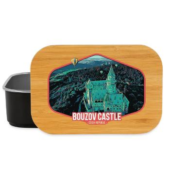 Illustration Château Bouzov en Tchéquie - Boîte à goûter - noir - Devant