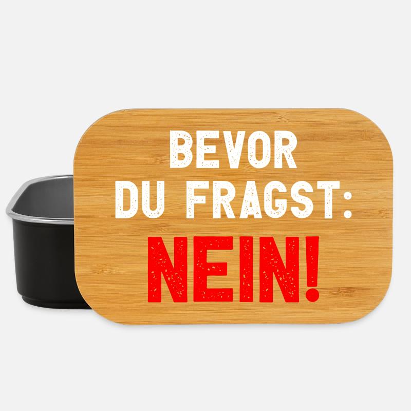Bevor Du Fragst - Nein - Lunch Box - Schwarz