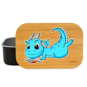 Drache Buch Lesen - Lunch Box - Schwarz - Vorne
