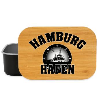 Schlepper Hafen im Bullauge - Lunch Box - Schwarz - Vorne