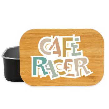 Caferacer retro Motorrad vintage Biker Symbol Logo - Lunch Box - Schwarz - Vorne
