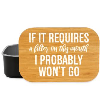 If it requires a filter on this mouth I probably - Lunch Box - Schwarz - Vorne