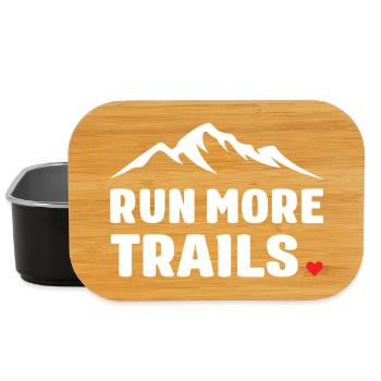 Run More Trails - Lunch Box - black - Front