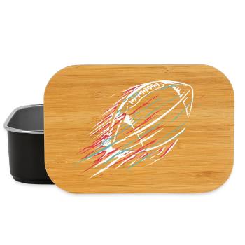 Flying Football – Symbole de dynamique et de vitesse - Boîte à goûter - noir - Devant