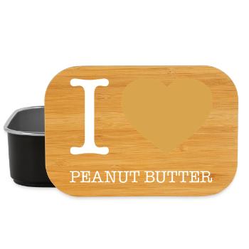 I LOVE PEANUT BUTTER - Lunch Box - Schwarz - Vorne