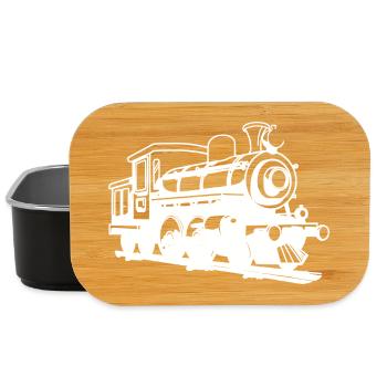 Dessin de locomotive - Boîte à goûter - noir - Devant