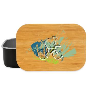 Rickel's Design: Cyclists 2025 - Lunch Box - black - Front