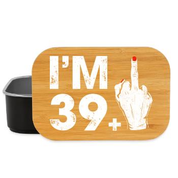 Bold Middle Finger and Number 39 Graphic - Lunch Box - black - Front