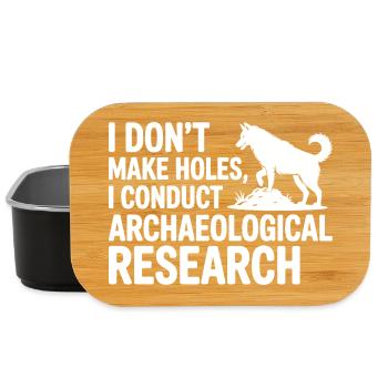 I Don’t Make Holes Husky Digging Dog  - Lunch Box - black - Front