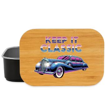 Vintage Limousine Neon Design - Lunch Box - Schwarz - Vorne