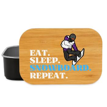 Eat Sleep Snowboard Repeat - Lunch Box - Schwarz - Vorne