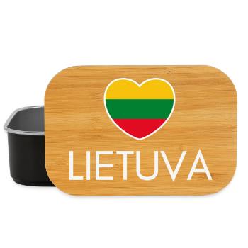 I love Lithuania, heart Lithuania - Lunch Box - black - Front