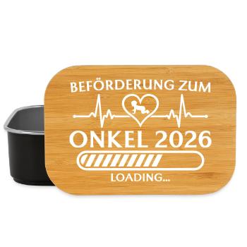 Promotion to Uncle 2026 invites - Lunch Box - black - Front