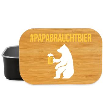 Amateur de bière PAPABRAUCHT bière Funny - Boîte à goûter - noir - Devant