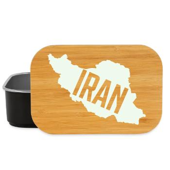 Iran Map Bold Typography - Lunch Box - black - Front