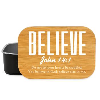 Faith in God John 14:1 - Lunch Box - black - Front