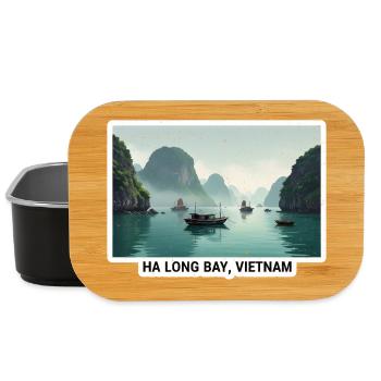 Panorama en bateau de la baie d’Ha Long - Boîte à goûter - noir - Devant