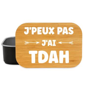 J'ai TDAH Punch Line Audacieuse - Boîte à goûter - noir - Devant