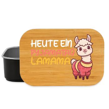 Future maman AUJOURD’HUI PYJAMA DAY LAMAMA Drôle - Boîte à goûter - noir - Devant