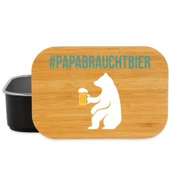 Amateur de bière PAPABRAUCHT bière Funny - Boîte à goûter - noir - Devant