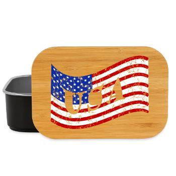 Drapeau des États-Unis - Boîte à goûter - noir - Devant
