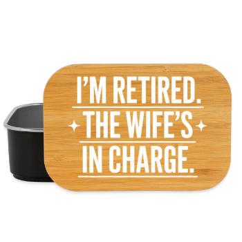 Épouse retraitée en charge citation Tee - Boîte à goûter - noir - Devant