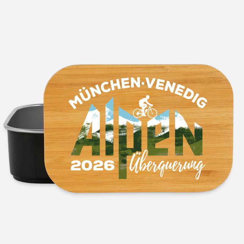 Alpenüberquerung 2026 München Venedig, Fahrrad - Lunch Box - Schwarz