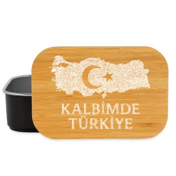 Kalbimde Türkiye Flag - Lunch Box - black - Front